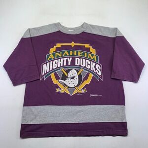 Vintage 90s Anaheim Mighty Ducks NHL Jostens T Shirt Mens Large Hockey